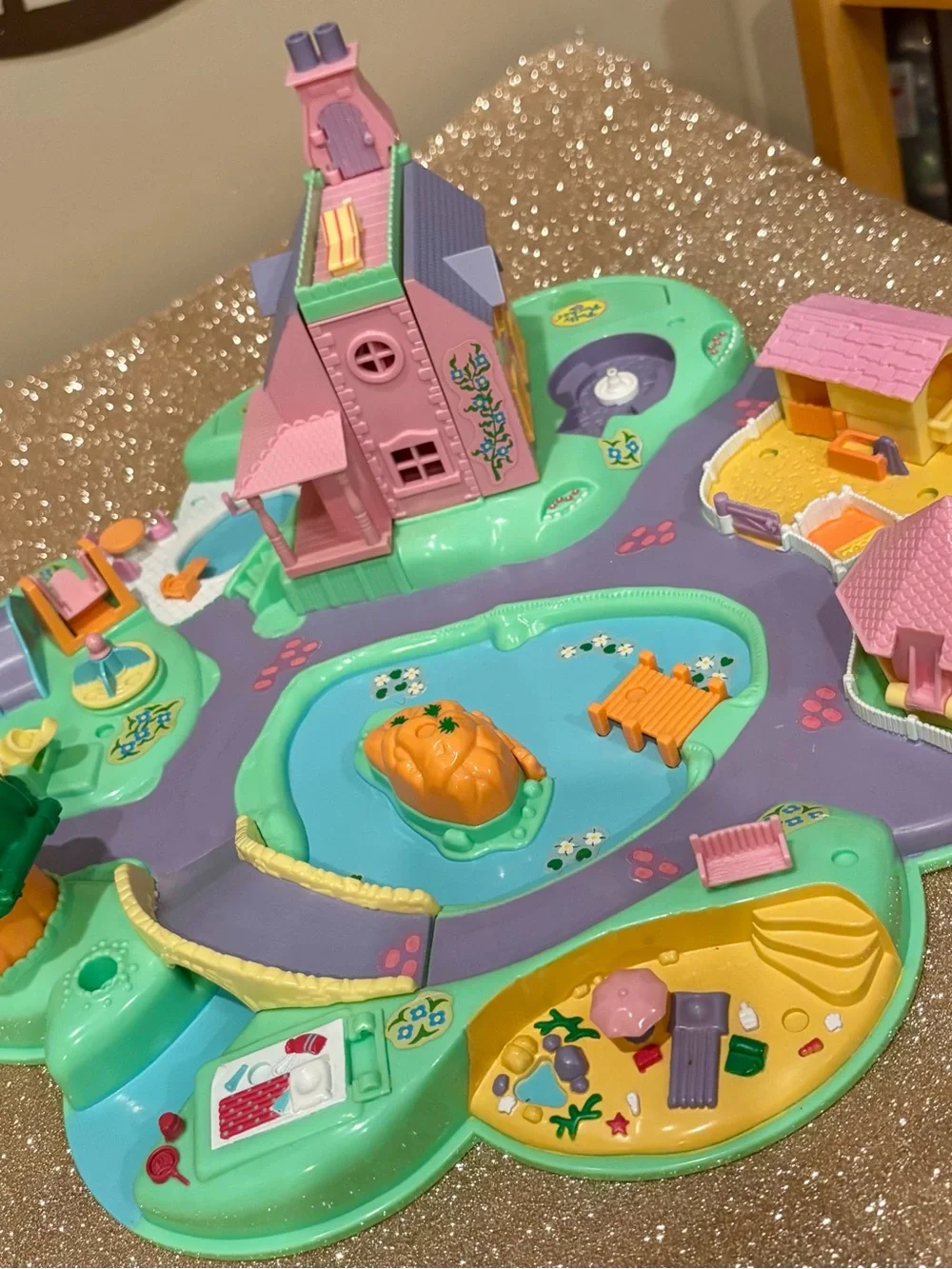 1991 Polly’s Dream World  Version #3 White Pool Tile w/Orange Diving Board